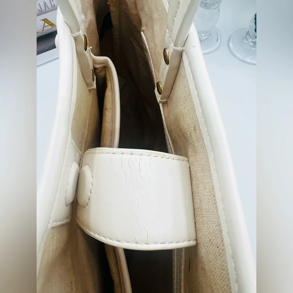 Cole Haan Yellow and White Geometric Tote